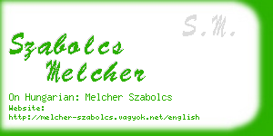 szabolcs melcher business card